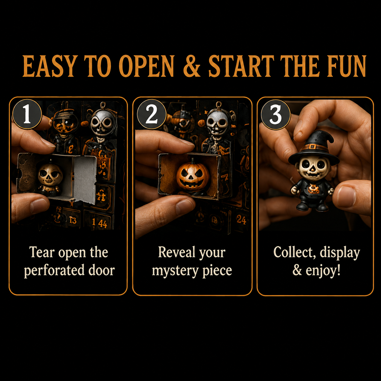๐๐ Nights of Fright Halloween Countdown Box | Unique Mini Figurines, Hanging Charms & Spooky Collectibles ๐ปโจ
