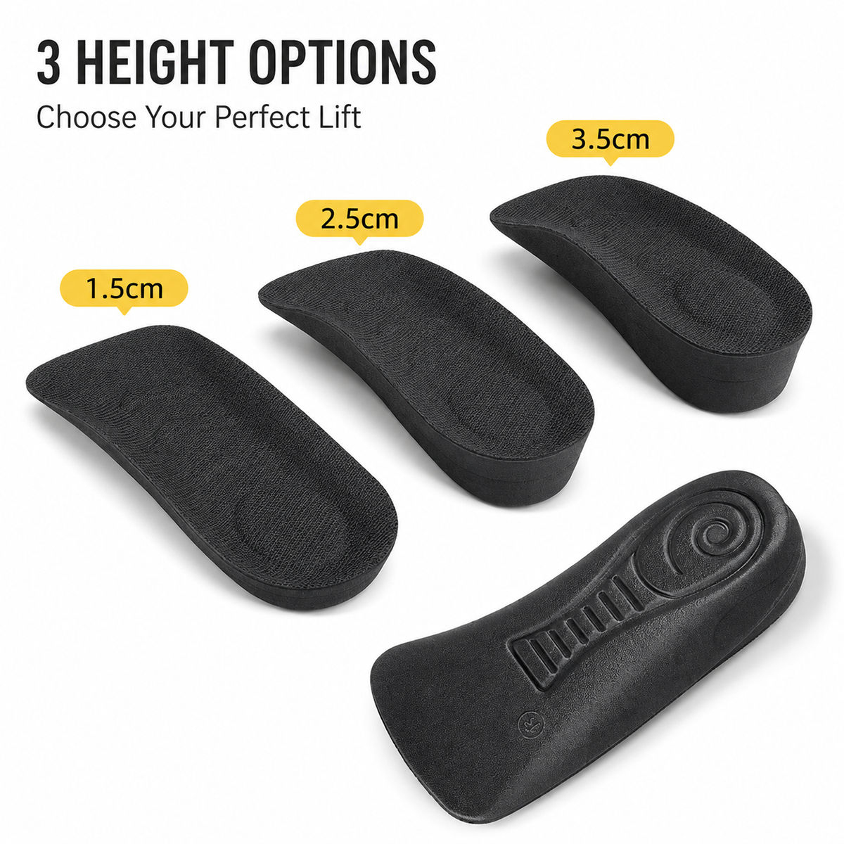 Invisible Lift Insoles – Cushioned Height Boost Inserts for Daily Comfort
