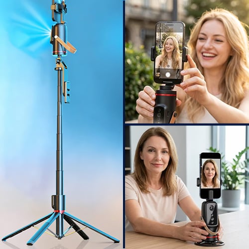 Q03 AI Tracking Smartphone Gimbal – Your Portable Invisible Cameraman, Say Goodbye To Clunky Heavy Tripods For Vlog & Content Creation