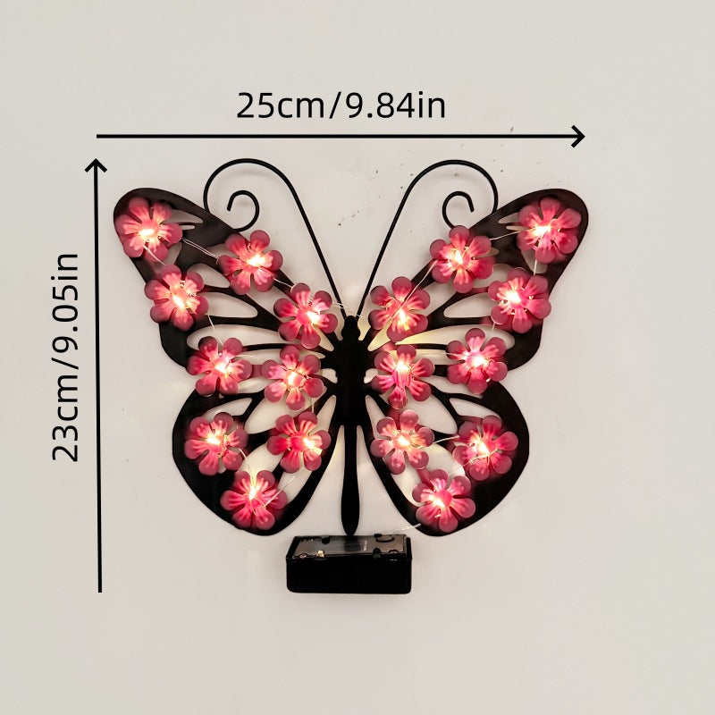 š„Solar Lights Outdoor Metal Butterfly Wall Decor