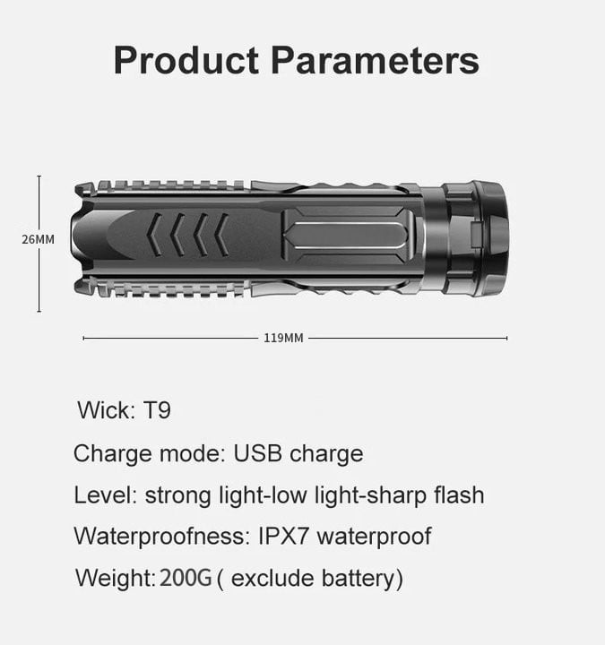 đ„49% OFFđ„ Multifunctional Rechargeable Flashlight