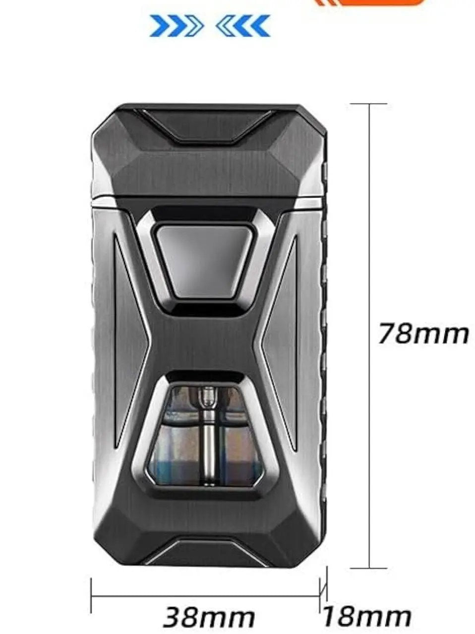 Voice-Activated Dual Flame Lighter,USB Rechargeable Windproof Refillable with Visible Window