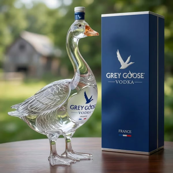 3D Sculpted Goose Glass Decanter – Luxury Collectible Display Bottle