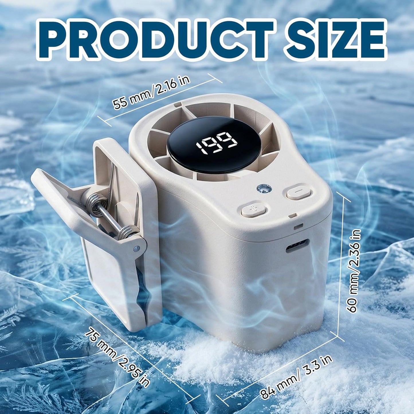 Portable Ice-Cooling Clip Fan