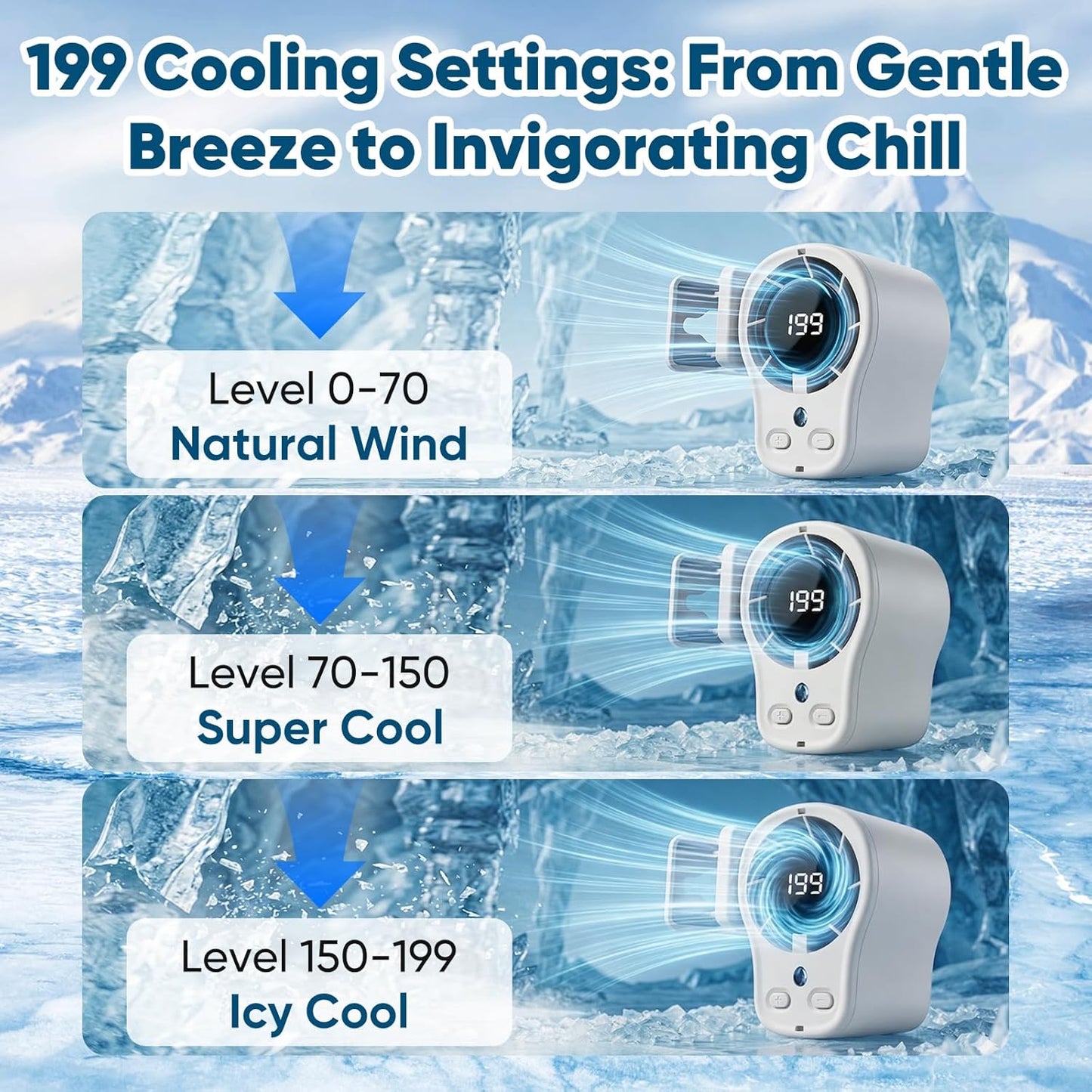 Portable Ice-Cooling Clip Fan