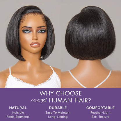 PreMax 3-in-1 Glueless Human Hair Bob Wig