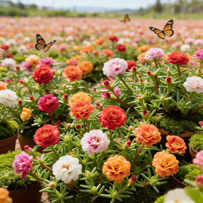 🌹Moss Rose Seeds(10,000+ Seeds) – 🌿Perennial Flower Seeds / Large Flowers / Easy to Grow