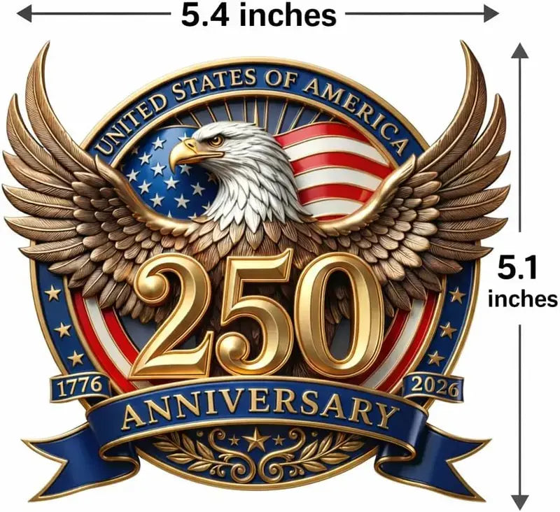 Celebrate 250 Years of Freedom – USA Patriotic Car Decal 1776–2026
