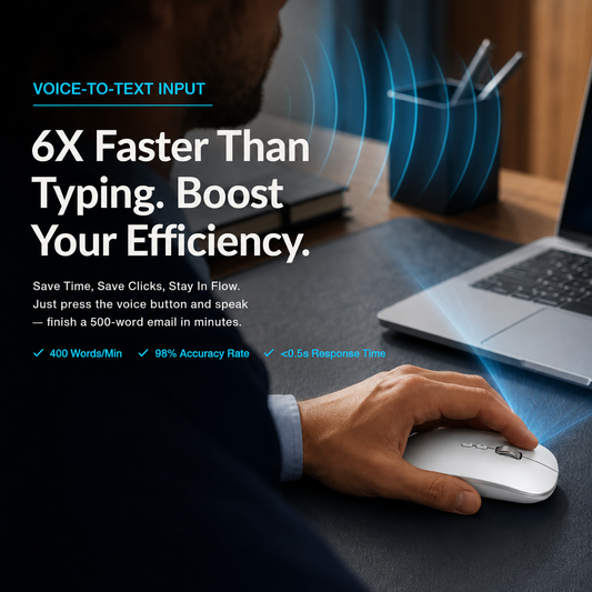 🖱️💬AI Smart Voice Wireless Mouse Real-Time Translation, Silent Click  Boosts Productivity! ⚡