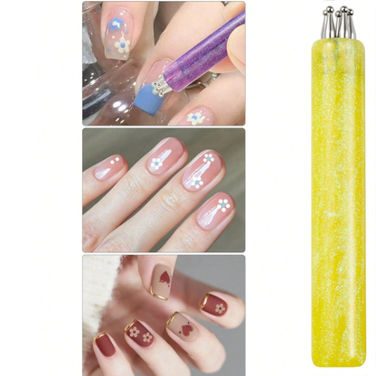 5 Petal Flower Nail Dotting Pen,Nail Art Dotting Tools,Flower Design Tool