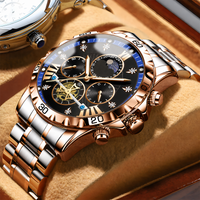 Rose gold with black and blue surface