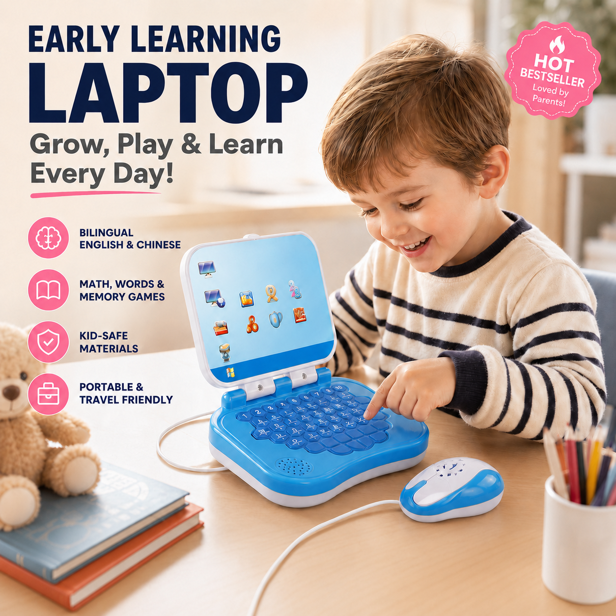 👦Toys that give kids a head start！Bilingual Learning Machine for Infants and Toddlers