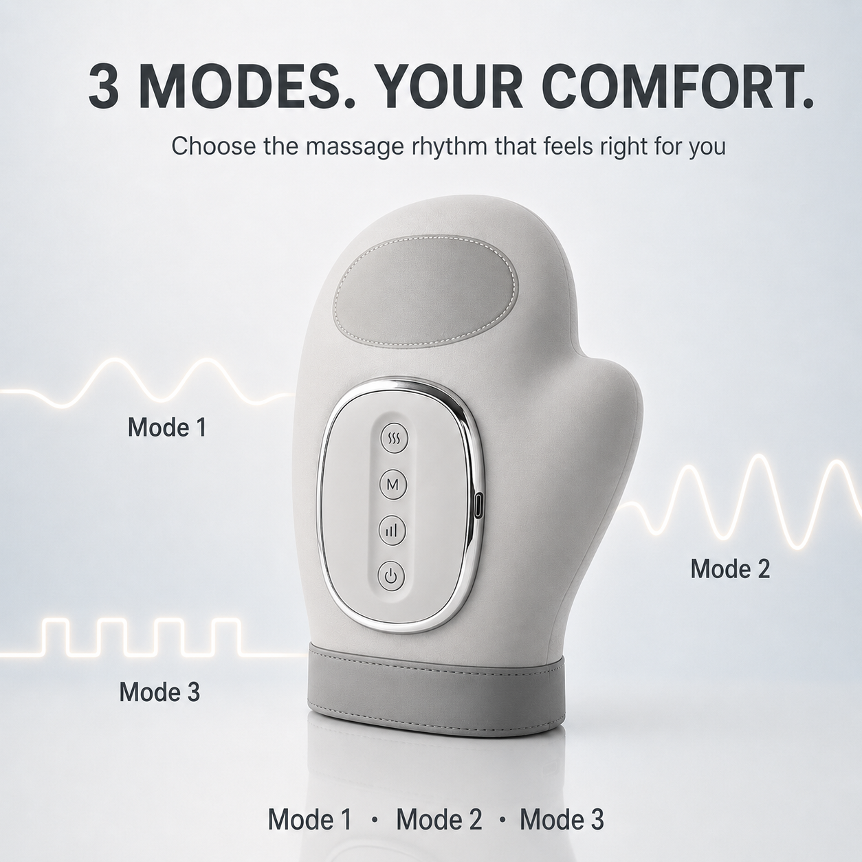 🔥Heated Compression Hand Massager – 3 Modes, USB Rechargeable Cordless Design