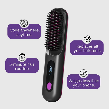 [NEW]Orvyla Portable Straightener Brush