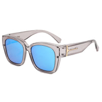 Translucent gray frame ice blue+Sports Suit