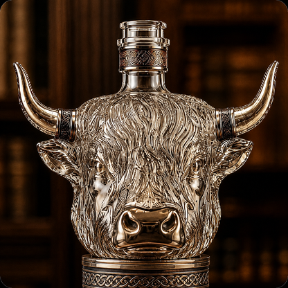 Highland Cow Private Cask 21 Years Cow Head Shaped Scotch Whisky Bottle