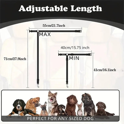 🐶🐾Dog Safety Leash for Vehicles, Pet Car Seatbelt Leash, Dog Vehicle Safety Belt Clip, Gift for Dogs,Universal Harness Straps