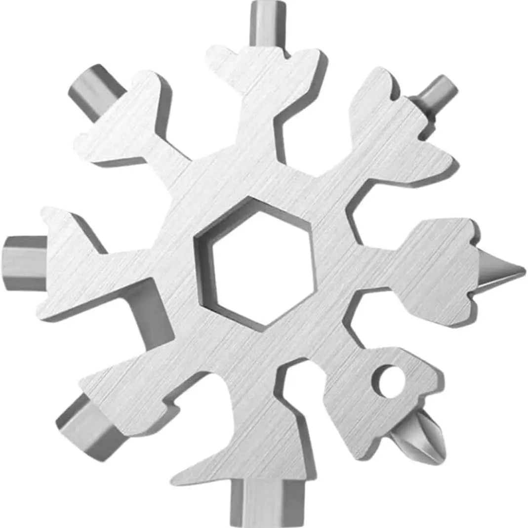 Viral 18-in-1 Snowflake Multi-tool  Stainless Steel Portable Wrench | All-in-One Screwdriver & Bottle Opener | Must-Have Survival Gadget