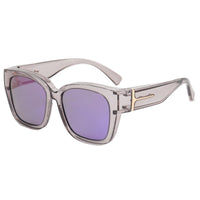 Translucent gray frame purple film+Sports Suit