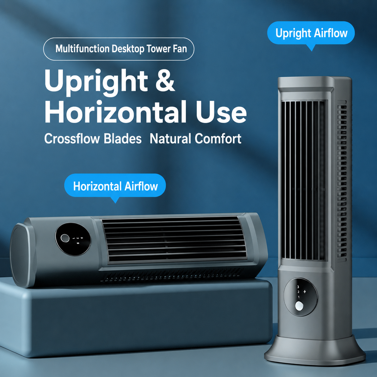 New Desktop USB Charging Small Fan Bladeless Tower Fan