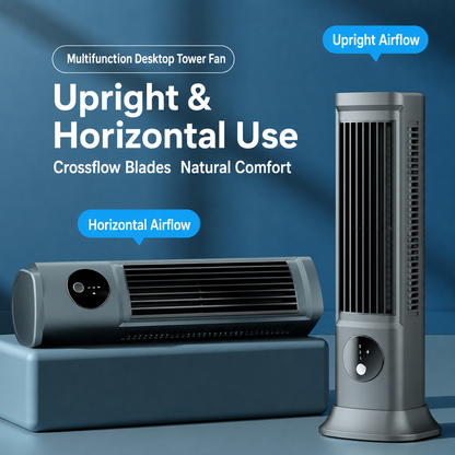 New Desktop USB Charging Small Fan Bladeless Tower Fan