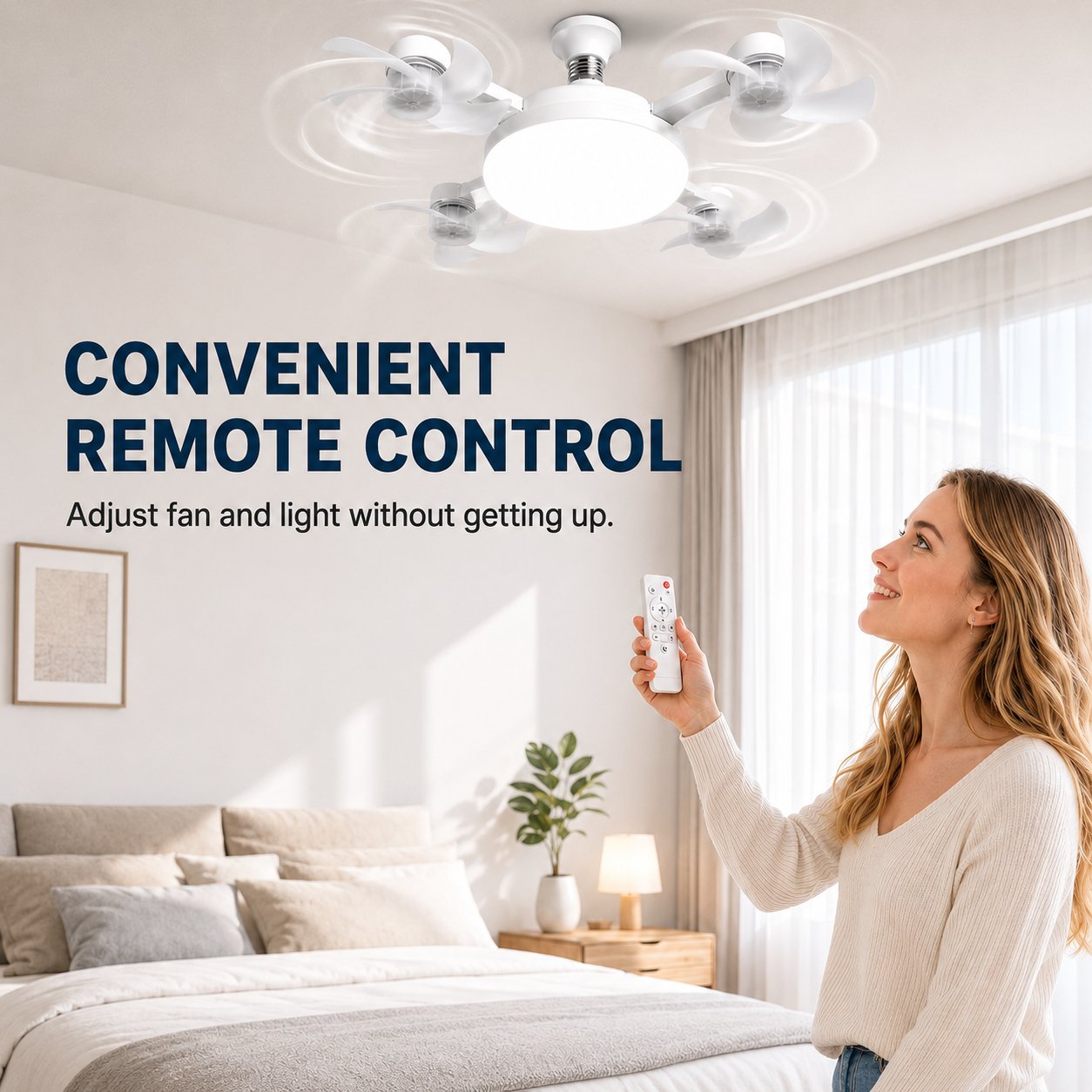 2026 New E27 Socket Ceiling Fan Light