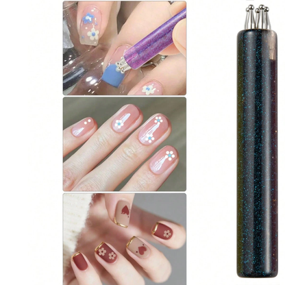 5 Petal Flower Nail Dotting Pen,Nail Art Dotting Tools,Flower Design Tool