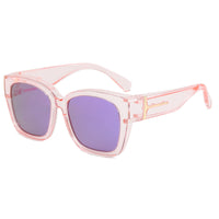 Translucent pink frame purple film+Sports Suit