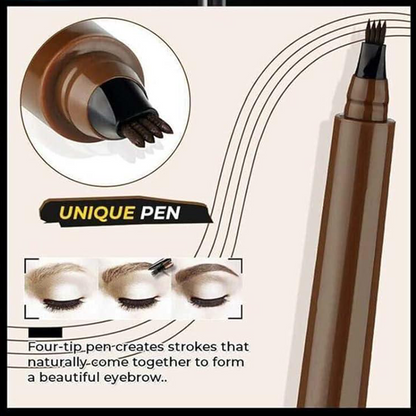 🔥✨✏️ Waterproof 4-Tip Beard & Eyebrow Pen – Smudge-Proof, Natural Look & Long-Lasting 🌟