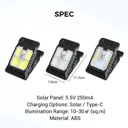 🔥Outdoor Solar Clip Light with Motion Sensor