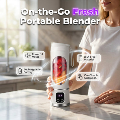 🔥 Portable Cordless Juicer – Ideal for Smoothies, Shakes & On-the-Go Fresh Juice 🥤🍓