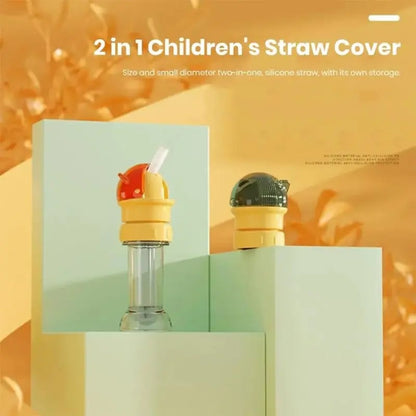 Universal Water Bottle Straw Cap – Spill-Proof Flip Top