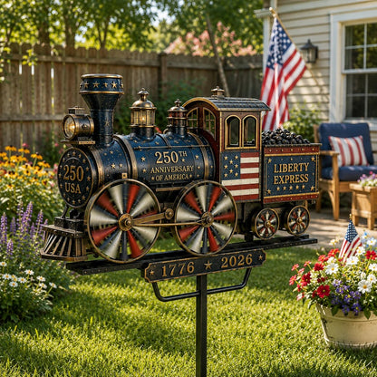 🔥🚂USA 250 “Liberty Express” Train Garden Wind Spinner ✈️