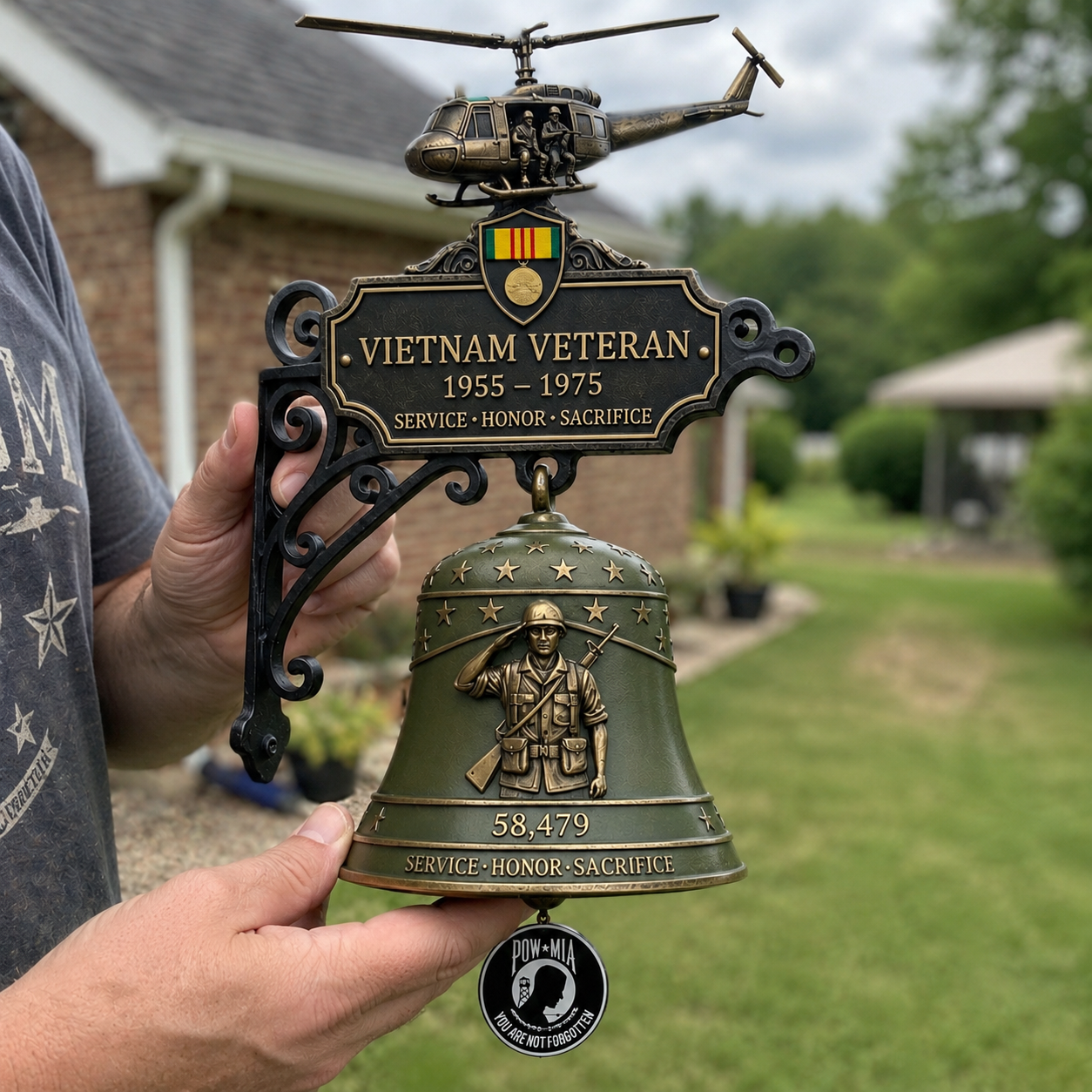 🔔 Veteran Tribute Wall Bell 🎖️