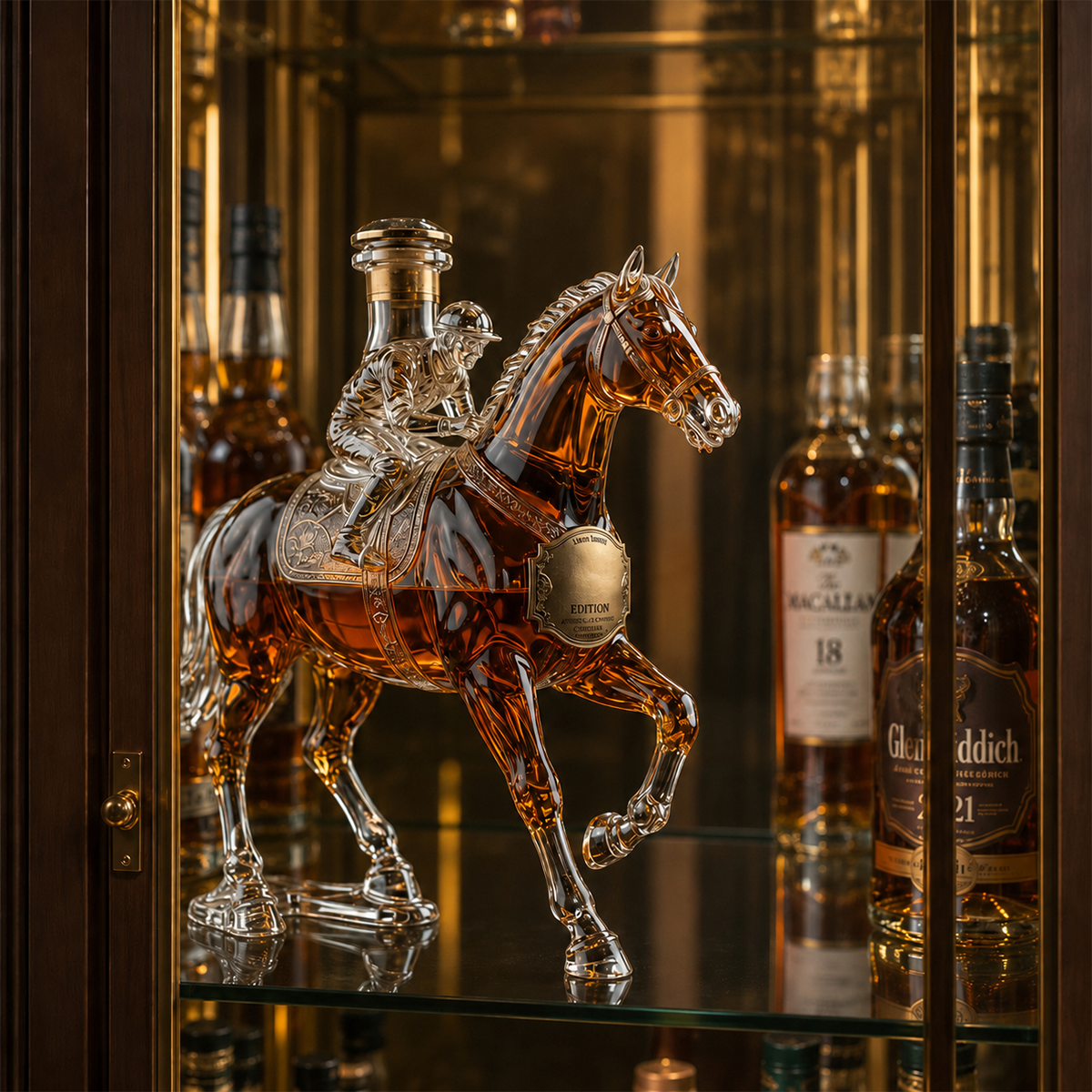 Bourbon-Style Decorative Whiskey Bottle – Anniversary-Inspired Bar Shelf Display Bottle