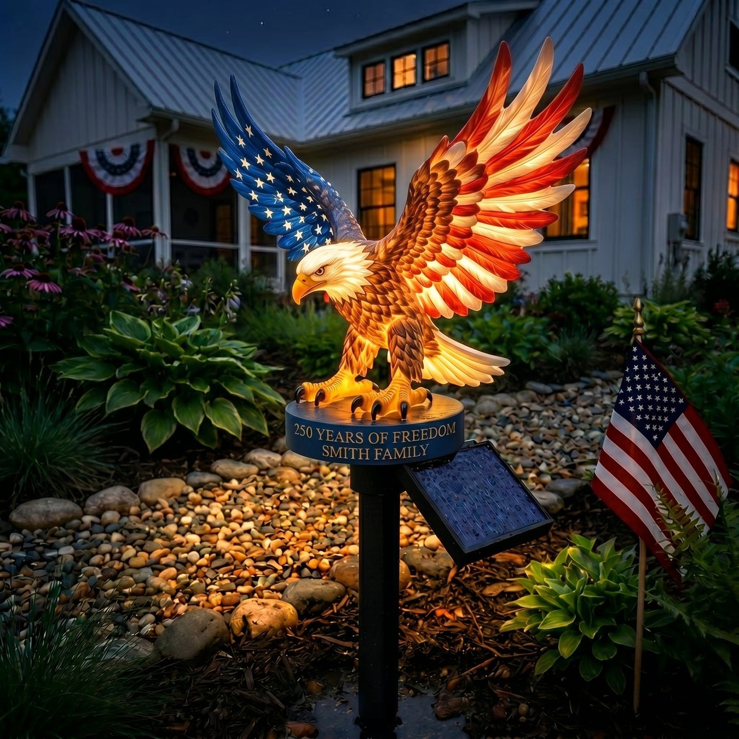 🦅Patriotic Solar Eagle Garden Stake Light