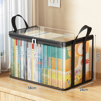 2‑Pack Heavy‑Duty Clear Plastic Storage Box with Hinged Lid