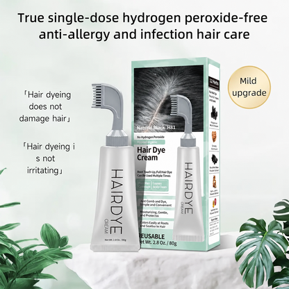 Unisex Grey Coverage Hair Dye with Hair Care