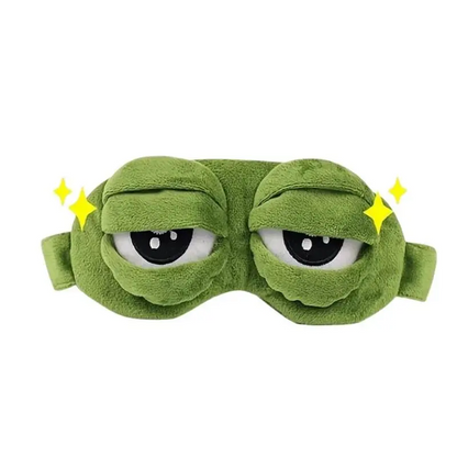 Cute 3D Cartoon Frog Eye Mask, Comfortable Light Blocking Sleep Eyeshade