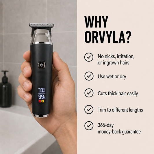 LCD Display Face & Body Hair Trimmer – Rechargeable Precision Grooming Tool for Daily Use