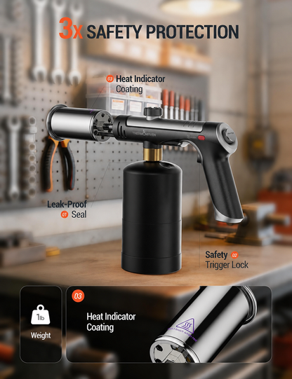 High-Heat Propane Torch – Adjustable Flame Torch for BBQ, Grilling & Charcoal Lighting, Soldering & Outdoor Use