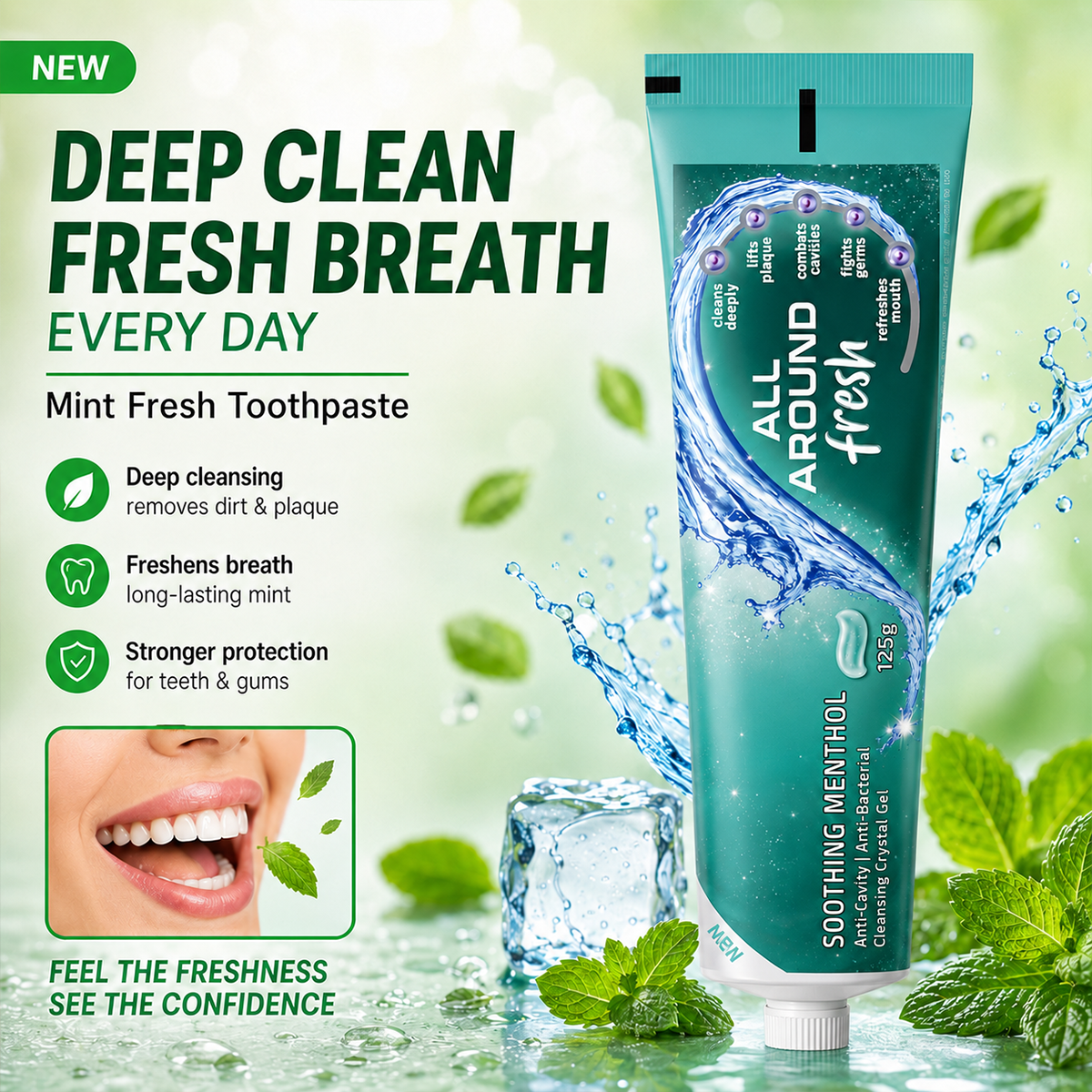 All-Around Fresh Soothing Menthol Crystal Gel Toothpaste