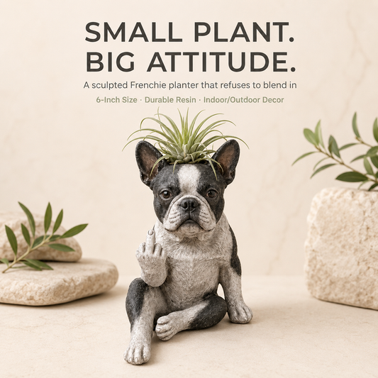 🐶Boston Terrier Planter — Instantly Infuse Your Plants with Personality 🌿