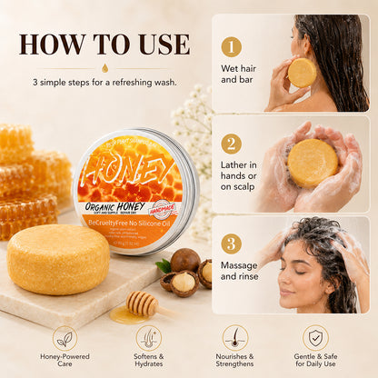 Honey Moisturizing Hair Shampoo Bar