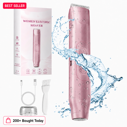 2-in-1 Waterproof Bikini & Body Trimmer for Women – Rechargeable Electric Shaver for Face, Underarms, Legs & Bikini Area