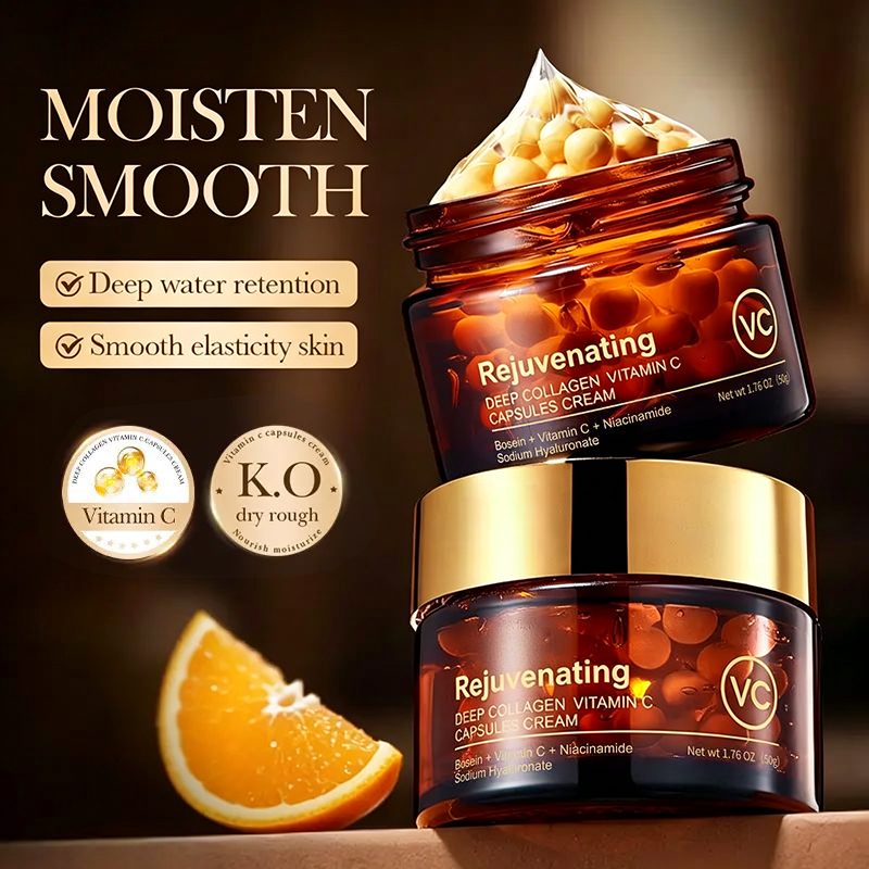 Korean Brightening Cream, Collagen & Vitamin C Moisturizer, Advanced Radiant & Firming Formula