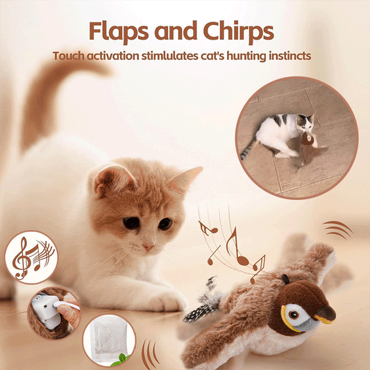 🔥Last Day 40% OFF - 🐾Interactive Chirping Bird Cat Toy