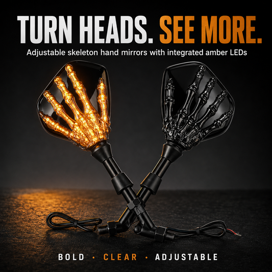 LED ghost claw rearview mirror