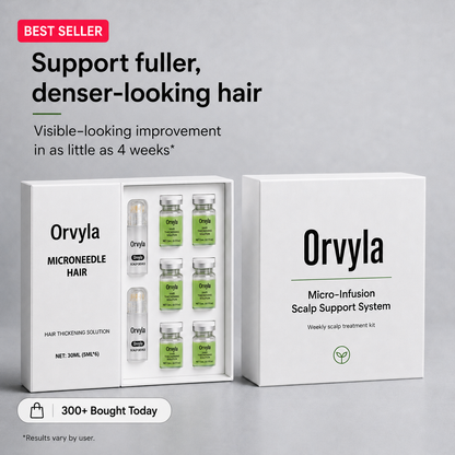 Hair Growth Support System – Scalp Care Kit for Thicker, Fuller-Looking Hair