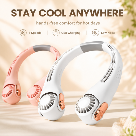 Portable Neck Fan - 3-Sec Instant Cooling